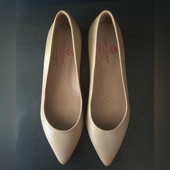 Marc Joseph New York Bianca Pointed Toe Flats, Size 6.5, Leather, Beige - Picture 7 of 9